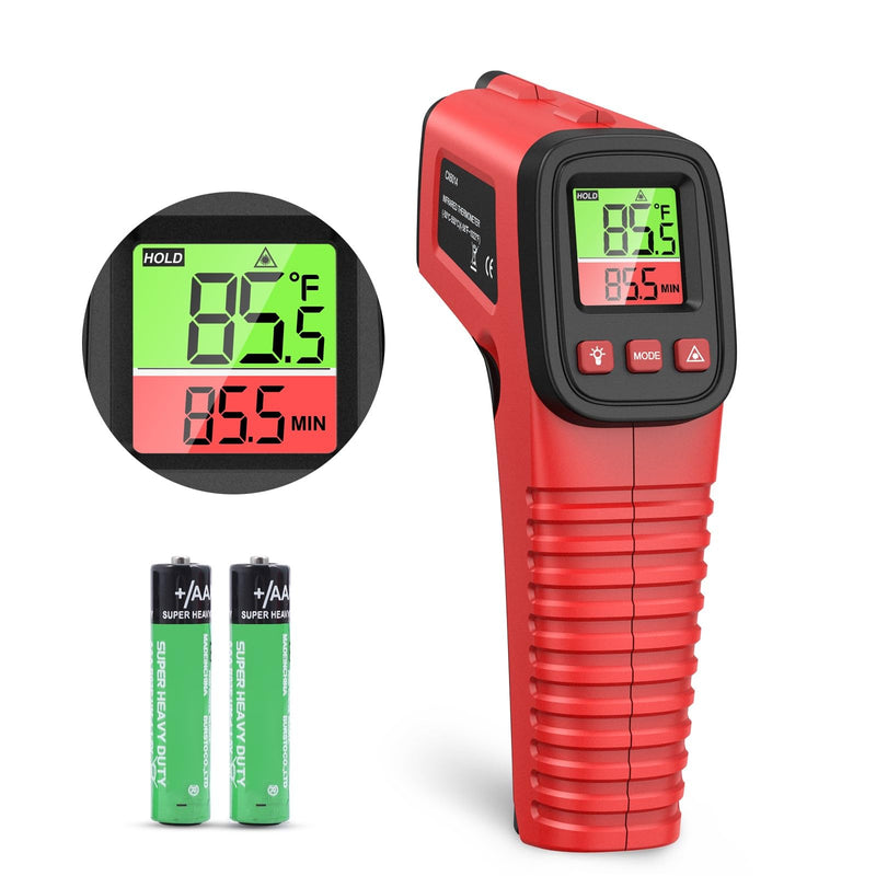 [Australia - AusPower] - ORIA Digital Infrared Thermometer, Surface Thermometer for Cooking, -58℉ to 1022℉ Non Contact Temperature Gun with Backlight, Max/Min, Adjustable Emissivity, for Griddle Pizza Oven BBQ, Not for Human 