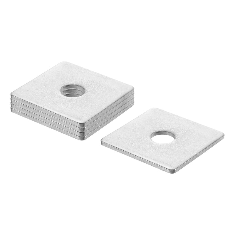 [Australia - AusPower] - uxcell 5Pcs 2" Square Plate Washer for 1/2" Bolt, 201 Stainless Steel Bearing Plate Flat Washers Spacer Gasket for Machinery Repair, Outdoor Construction (0.12" Thick) 2" x 1/2" x 0.12" 5 