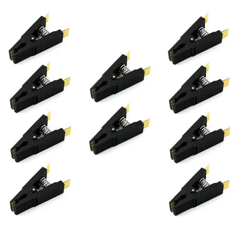 [Australia - AusPower] - 10Pcs SOP8 SOIC8 Programmer IC Testing Clip SOP8 SOP SOIC8 DIP8 DIP 8 Pin IC Test Clamp Without Cable 