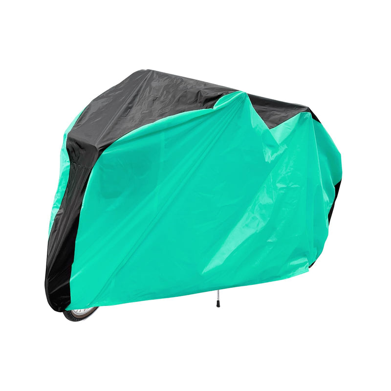 HARFINGTON Bike Cover Waterproof Outdoor 75" Polyester Anti Dust Rain Wind Snow Bicycle Covers with Lock Holes Windproof Buckle Storage Bag for Mountain Road Bike, Black Lake Green 75"