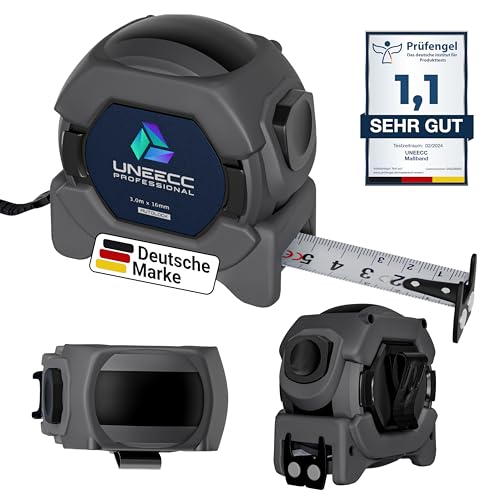 Premium Tape Measure 3 m | Auto Lock - Automatic Tape Lock | Tape Measure 3 m | Magnetic Hook | Tape Measure | Extremely Robust | Roll Tape Measure 1