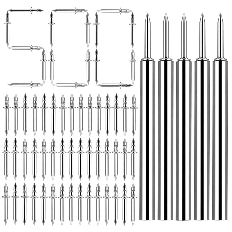 [Australia - AusPower] - Double-Head Skirting Thread Seamless Nail,500Pcs Invisible Screws Nail, Skirting Line Without Marks Nail Equipped with 5 Nail Specific Sleeve Tool (500) 500 