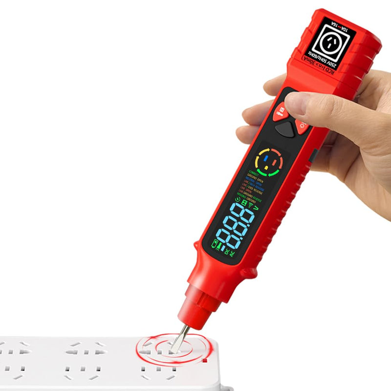 [Australia - AusPower] - FROGBRO 2-in-1 Voltage Tester & Outlet Tester, Dual Range AC 2-440V 50Hz-60Hz with LCD Display, Circuit Breaker Finder & Tracer Kit for Accurate Electrical Detection（No Batteries Included） 
