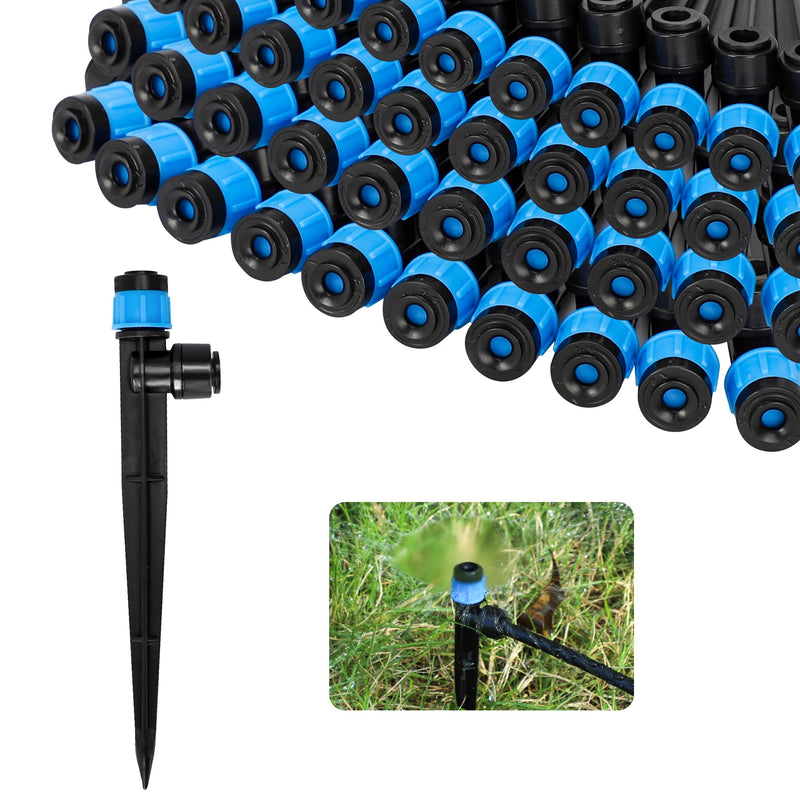 [Australia - AusPower] - MIXC Drip Irrigation Emitters – 40 Pack Quick to Connect Drip Emitters for 1/4” Tubing, Adjustable Water Flow, Drip System Parts for Outdoor Watering(Drip Emitter Vortex) Drip Emitter Vortex-40 Packs 