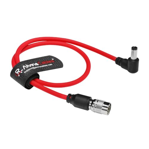 Alvin's Cables Ultra Soft DC to Hirose 4 Pin Power Cable for Sound Devices 633| 644| 688, Zoom F4|F8, ZAXCOM 45cm|17.7inches 45cm ultra soft straight 4 pin