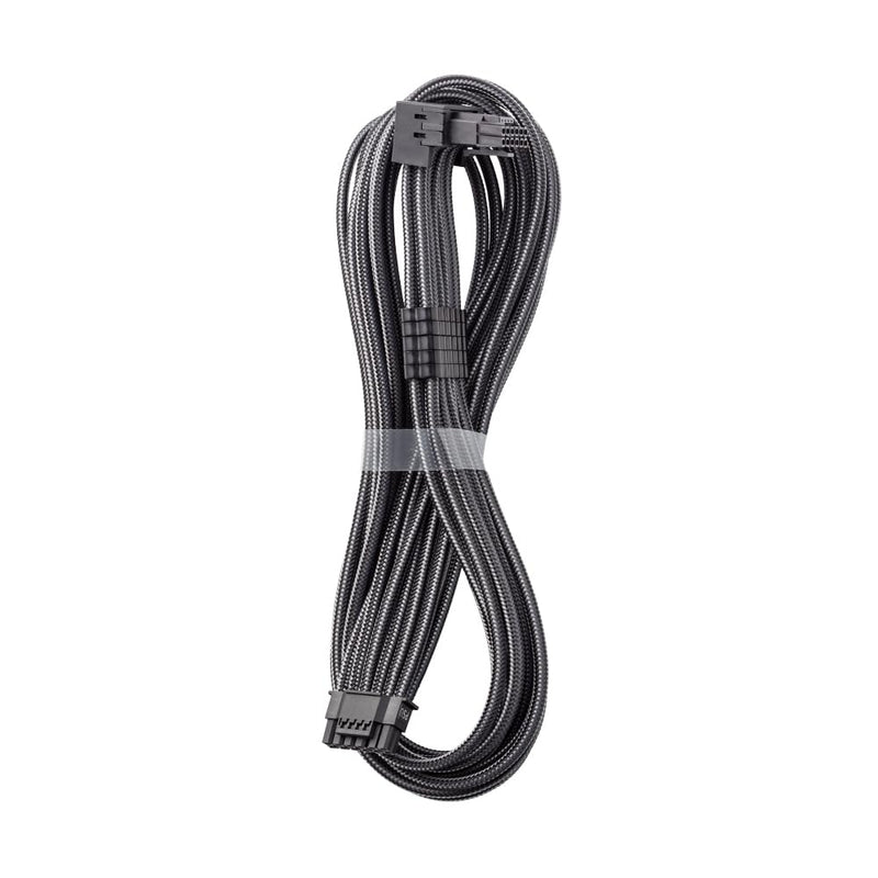 CableMod Universal Pro ModMesh Sleeved 12V-2x6 12VHPWR 90° StealthSense Direct PCIe Cable (Variant B, Carbon) Variant B
