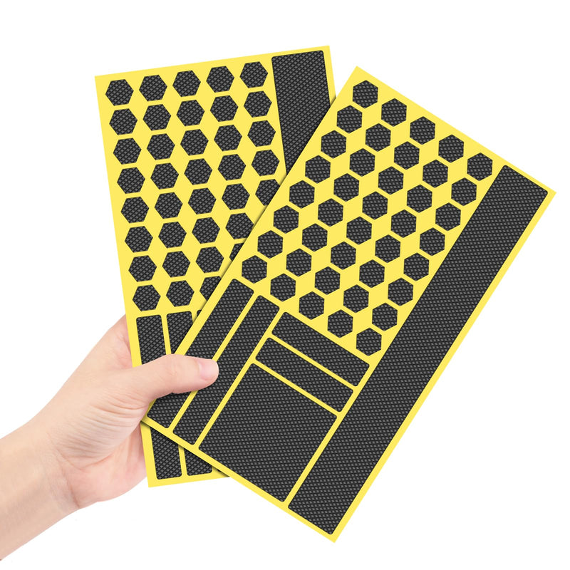Rubber Grip Tape Kit, Durable Non-Slip Tape with 92 Customizable Pre-Cut Strips, Ideal For Increasing Friction and Comfortable on Phones, Cups, Tool Handles, and Game Controllers.( 2Pack, Black) 2