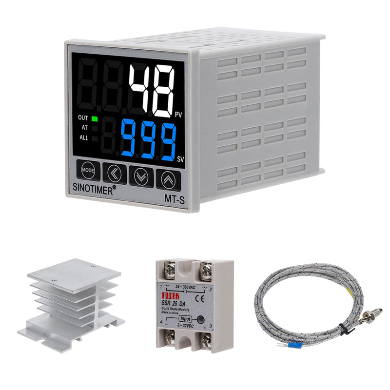 [Australia - AusPower] - PID Temperature Controller Kit, AC 100 to 240V, Comes with SSR 25DA Solid State Relay, K Type Screw Thermocouple, and Heat Sink 