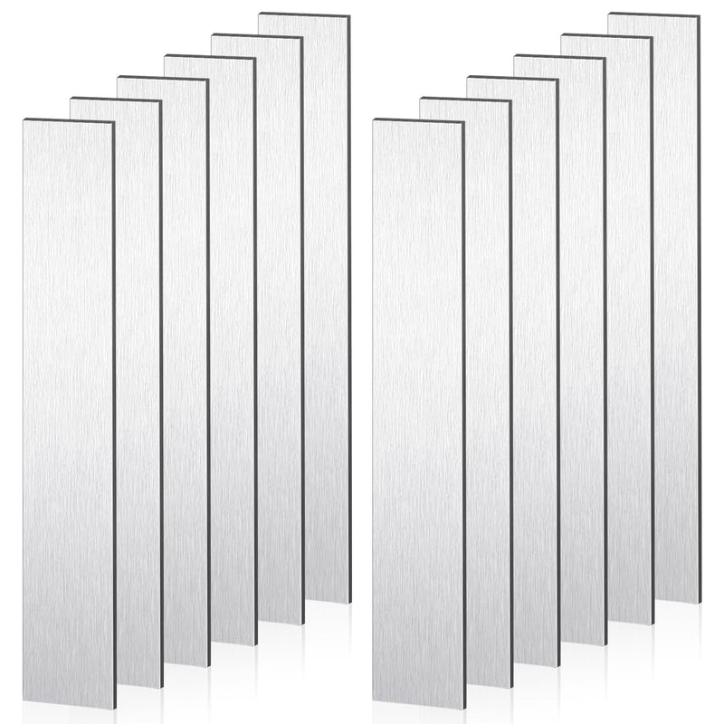[Australia - AusPower] - 12 Pcs Pure Zinc Anode Sheet, 99.995% Pure Zinc Electrode Strip, 0.04 x 1 x 6 inch / 1 x 25 x 150 mm Anode Plate for Plating and Electroplating, Lab Research Science Project 