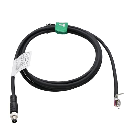 M8 8-pin Power Input Output Data Cable for Cognex Area Scan CIC, Lucid Vision Triton Atlas10, Industrial Camera GigE, Male A Coding, Shielded, 10m M8 8 pin male to open