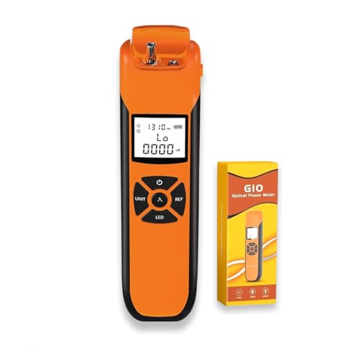 Optical Power Meter, High-Precision Fiber Optic Attenuation Tester, Rechargeable Mini Optical Power Meter FC/SC/ST Universal Interface (-70+6dbm) (-70+6)dbm