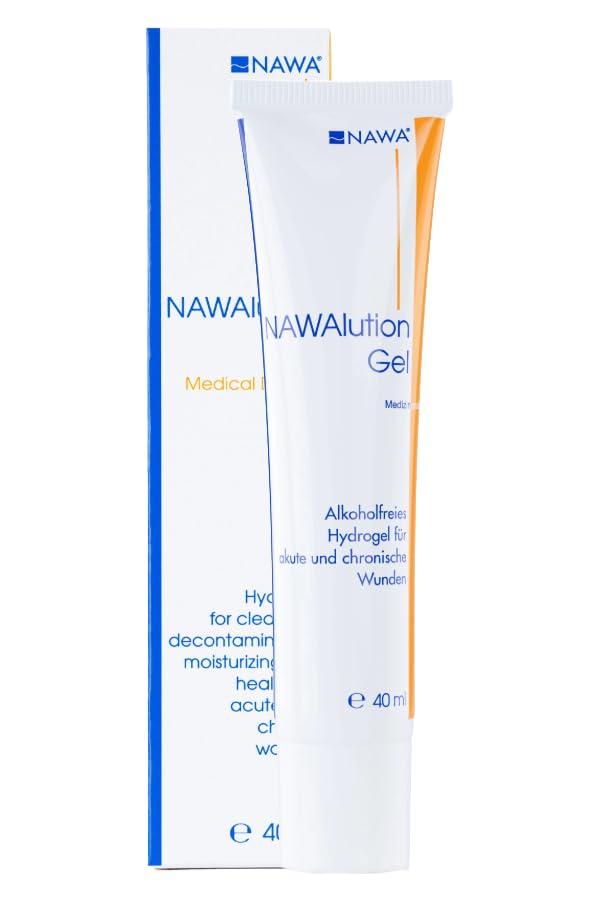 NAWA Lution Gel Hydrogel for Cleansing, Decontamination, Moisturising and Healing Acute and Chronic Wounds 40 g
