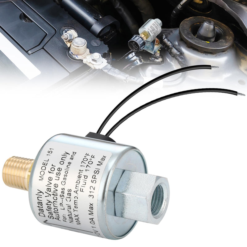 [Australia - AusPower] - 12 Volt Solenoid Valve LPG Propane 1/4"NPT 12V 180 Degree Lock off Liquid Vapor Gas Stainless Steel Regulator Adaptor for Water Air Gas Diesel (External Thread) External Thread 