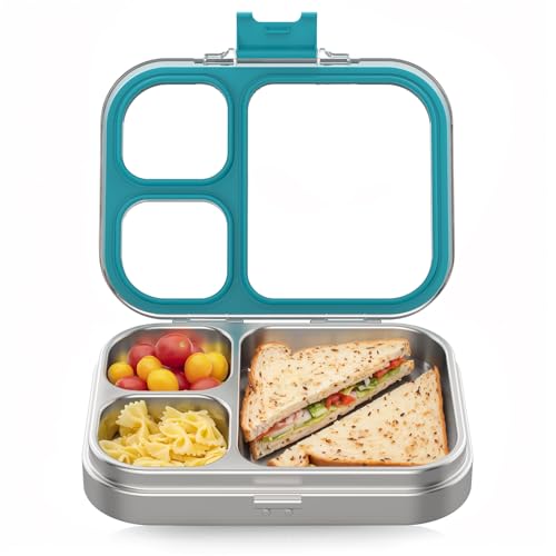 HOMEKOL Stainless Steel Bento Lunch Box, Blue, 3.3Cups 27oz (800ml)