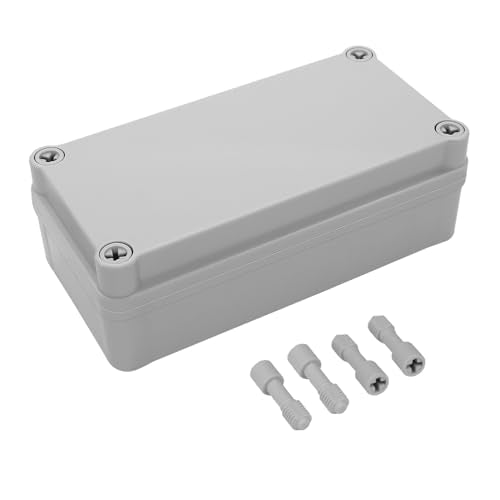 LeMotech IP67 Waterproof Junction Box, ABS Plastic Electrical Box, Dustproof Housing for Electronics, Junction Boxes for DIY Projects, Grey, 160 x 80 x 55 mm 160x80x55mm (1 piece)