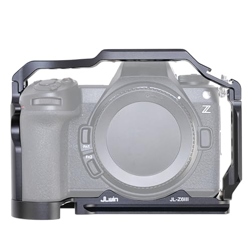 Foto4easy Camera Cage for Nikon Z6III Camera,Quick Release Plate for Arca-Swiss,1/4" & 3/8" Screw Holes and Cold Shoe Mount for Accessories