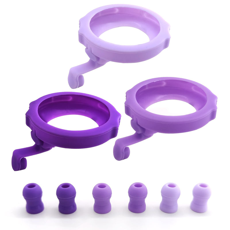 [Australia - AusPower] - 3 Pack Silicone Protective Cover and 6 Pack Ear Tips Replacement Accessories for EKO CORE 500™ Digital Stethoscope, Dustproof Plug Design Prevents Dust from Entering The Device's Interface (Purple) Lavender purple series 