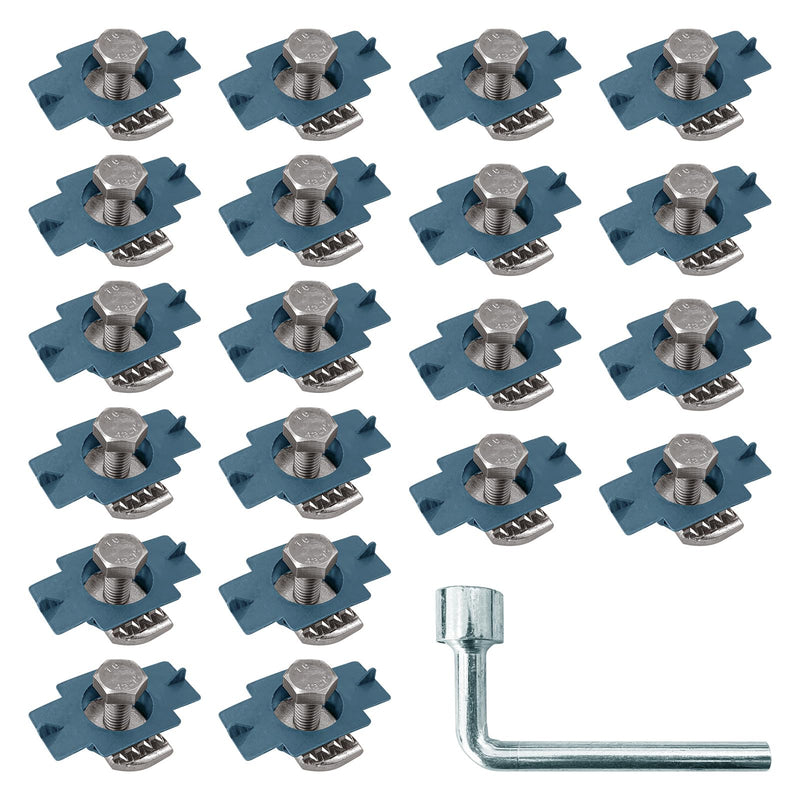 [Australia - AusPower] - 40Pcs Nylon Strut Channel Cone Nut and M8×20mm Bolt, M8 Nylon Channel Squeeze Nuts with Zinc Electroplate for Strut Channel Support Systems Solar Panels Mounting 