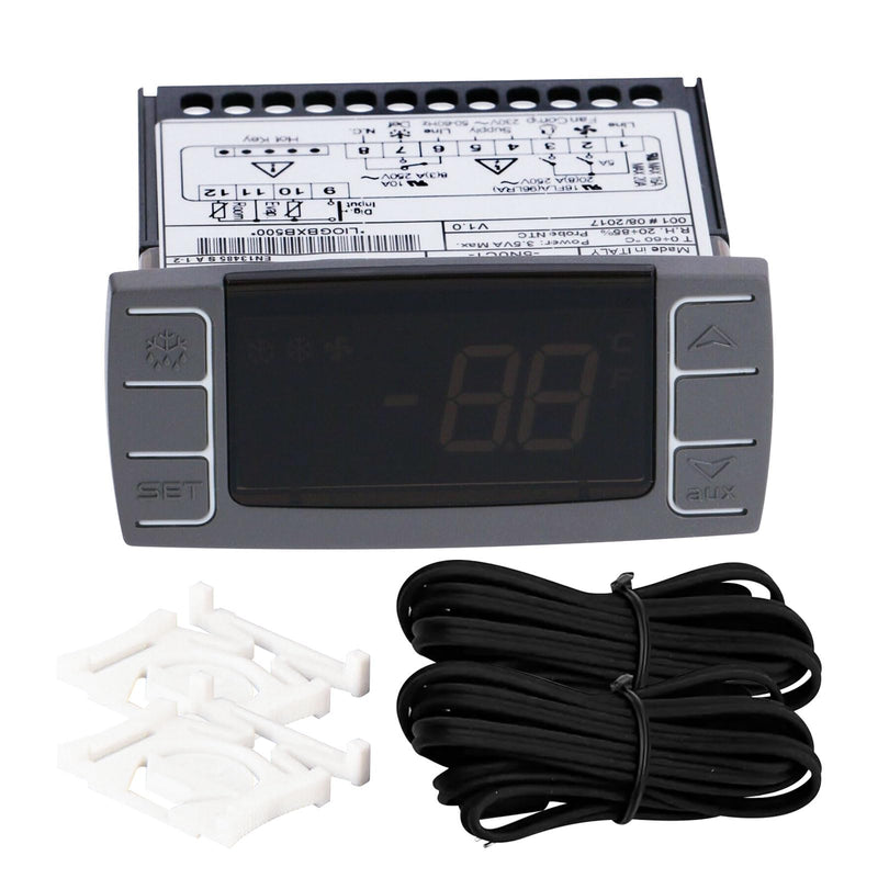 [Australia - AusPower] - XR06CX-4N1F1 Temperature Controller for 120V 50-60hz Commercial Refrigerators/Freezer, with Programmable Temperature Controller Temperature Sensing Probe 