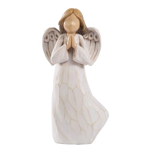 Decorative Praying Angel Figurine, 6 inch, Resin, Home Decor