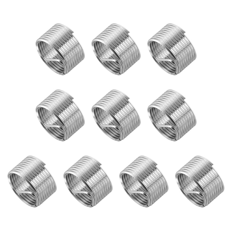 [Australia - AusPower] - uxcell 10pcs Wire Thread Inserts M18 x 1.5 1D(18mm) Metric 304 Stainless Steel Helical Type Coiled Thread Repair Kit Wire Screw Threaded Sleeve Sheath for Mechanical Equipment M18 x 1.5 x 1D(18mm) 10 