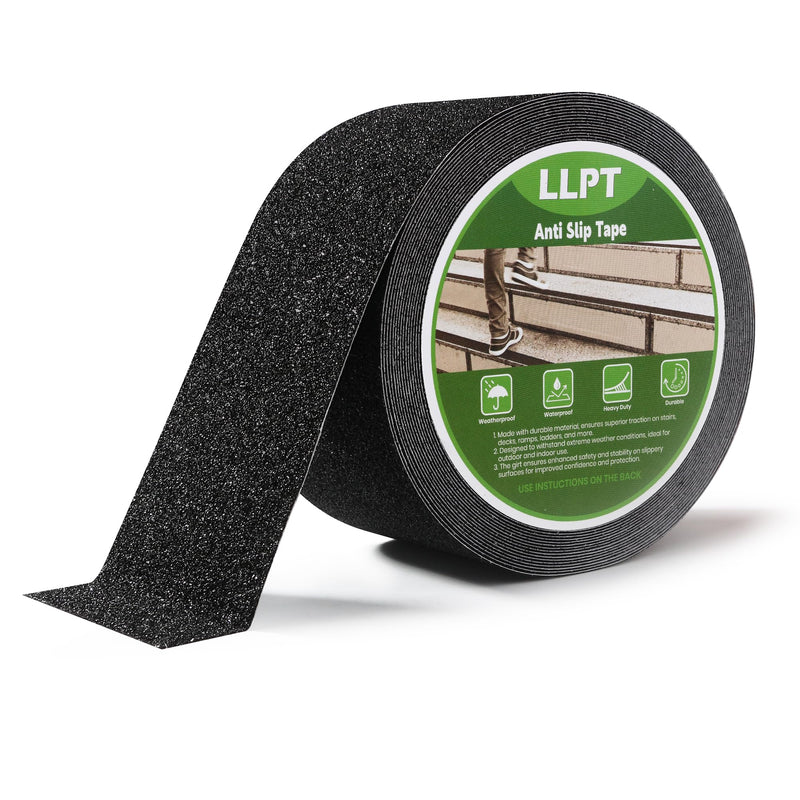 [Australia - AusPower] - LLPT Grip Tape 3" x 36 Ft Ft Black Heavy Duty Anti Slip Tape for Stairs Waterproof Outdoor Indoor Non Slip Traction Strips for Stair Steps Boats Ramp Staircase Tread (ASB311) 