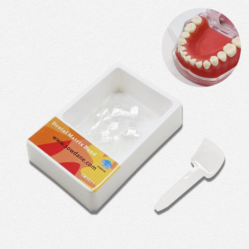 [Australia - AusPower] - 20pcs/Pack Dental Transparent Proximal Anterior Matrix Dental Strips Cervical Matrices Dentist Material Sectional Contoured Matrice 