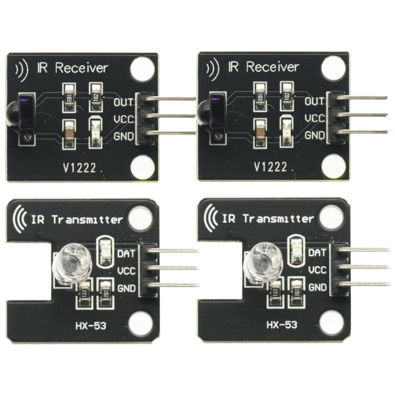 [Australia - AusPower] - 2Pcs Digital 38khz Ir Receiver Sensor Module + 2Pcs Ir Transmitter Sensor Module Kit for Arduino Electronic Building Block 