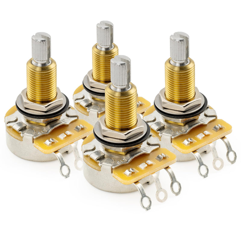 CTS 450 A500K Pots Long Split Shaft 3/4 Inch 10% Audio Taper Potentiometers for Electric Guitar Bass (Set of 4) Long Shaft A500K x 4