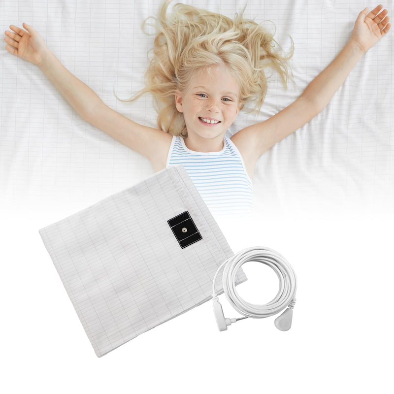 [Australia - AusPower] - Grounding Bed Sheets, Grounding Sheets with 15 feet Grounded Cord, Grounded Bed Sheet Kit for Improved Sleep & Wellness, White, 35x90IN 