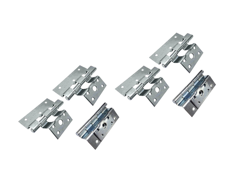 QCAA Mobile Home Door Hinges Compatible with Elixir Mobile Home Exterior Door, Zinc, 6 Pack, Made in Taiwan