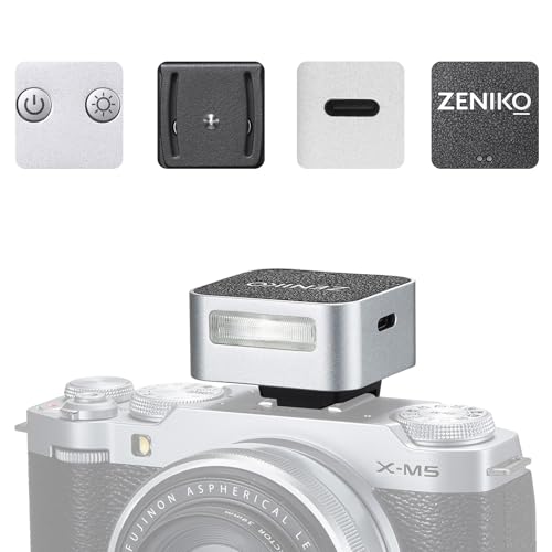 ZENIKO ZF04 Mini Flash,Manual Speedlite for Single Hot Shoe Cameras(Silver) Silver