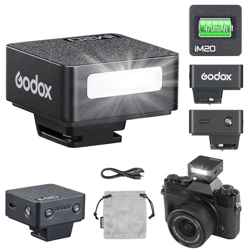 Godox iM20 Mini Flash 5 Power Levels 440 Full-Power IM 20 Built in Battery Black