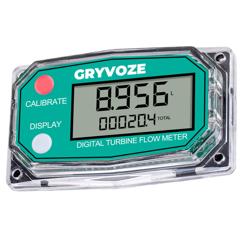 [Australia - AusPower] - Replacement Panel for GRYVOZE Flow Meter, Compatible with Rectangular Digital Turbine Flow Meters (All Sizes), Supports Power-Saving Mode, Factory-Calibrated & Ready to Use.(Coil Panel) 