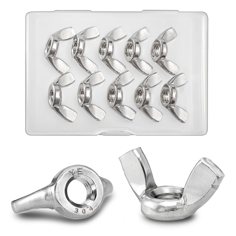 [Australia - AusPower] - 10PCS 5/16"-18 Wing Nuts,Stainless Steel 304 Butterfly Wing Nuts (5/16"-18 10PCS) 5/16"-18 10PCS 