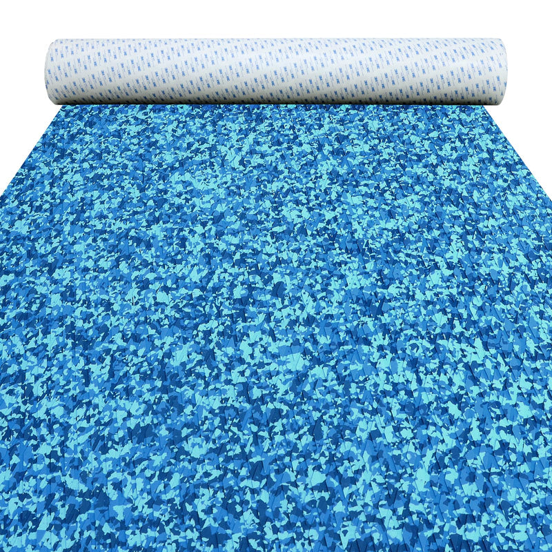 HXBYX Boat Flooring EVA Foam Boat Decking with 3M Adhesive Backing Sea Deck Boat Flooring Self-Adhesive Faux Teak Material Non-Slip Cooler Flooring for Kayak Yacht SwimPool RV 94.5"x 47.2"/23.6"/11.8" Camo Ocean 94.5"x11.8"-7.75sqft