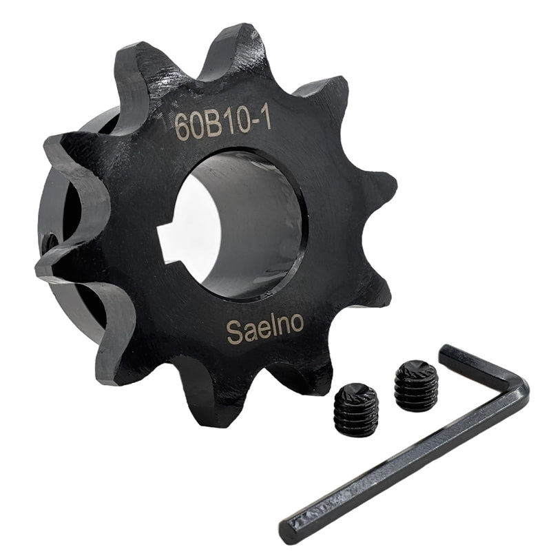 [Australia - AusPower] - #60 Roller Chain Sprocket Type B 1 inch Bore 10 Tooth, Hardened Antirust 1045 Steel Drive Sprockets 60B10-1 