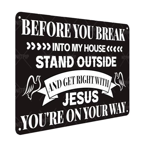 Pray to Jesus Metal Tin Sign Christian Metal Tin Sign Inspirational Quotes Bible Verse Sign Faith Pictures Religious Scripture Tin Sign Prints Posters for Living Room Bedroom 8x12 Inch Pray to Jesus