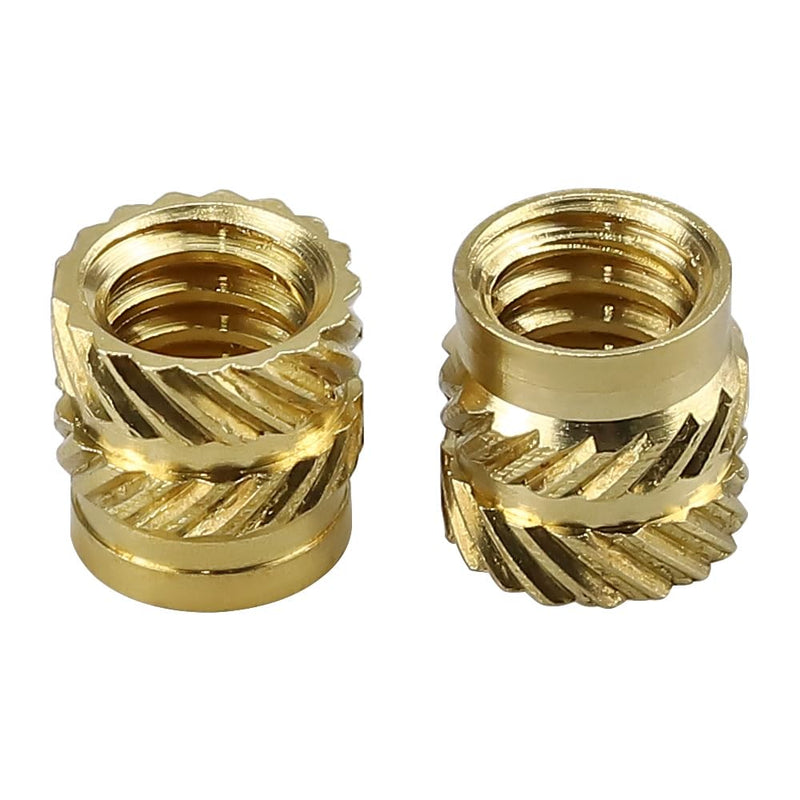 [Australia - AusPower] - 1/4-20 Brass Threaded Inserts (30-Pack), Heat Set Knurled Nuts for 3D Printing & Plastics, 5/16" Height, Female Threaded Brass Inserts 1/4-20 x 5/16 H x 5/16 D 