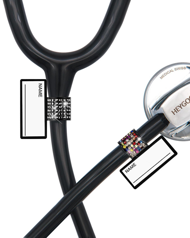[Australia - AusPower] - 2 Pack Sparkly Bling Stethoscope Charms (MutBlack) MutBlack 