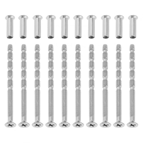 Smgda M4 x 60mm door handle screws and connecting bolts with Phillips countersunk heads, 10-set hardware assortment