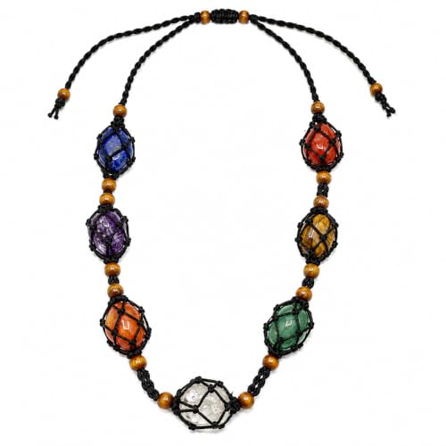 7 Chakra Crystal Stone Set Handmade Rope Small