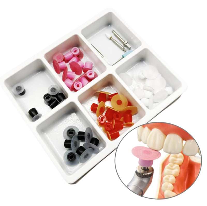 [Australia - AusPower] - 48pcs/Pack Dental Super-Snap Rainbow Technique Kit Oral Resin Polishing Discs Mandrel Set Finishing System Dentistry Instrument 