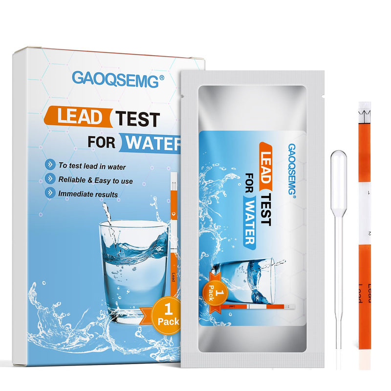 [Australia - AusPower] - Lead in Drinking Water Test Kit,1 Pack Home Water Lead Testing Strips for Tap or Well Water Accurate & Fast 15 Minutes Results Lead Detection-Individually Wrapped test lead-1 in 1 