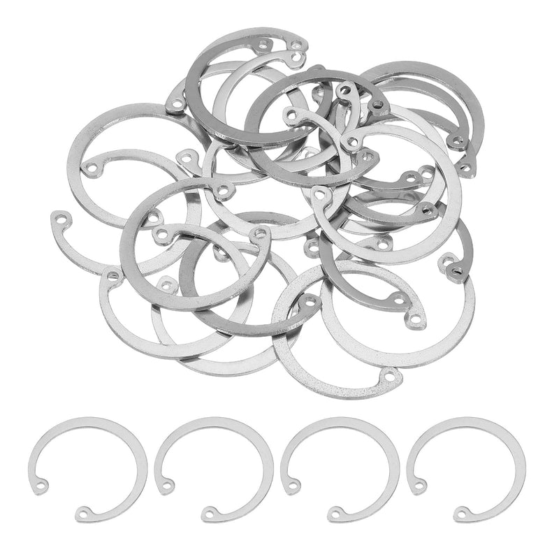 [Australia - AusPower] - PATIKIL 32mm ID Internal Retaining Rings, 20 Pcs E-Clip Snap Ring 304 Stainless Steel Internal Circlip for Automobile Valve Equipment Bearings 