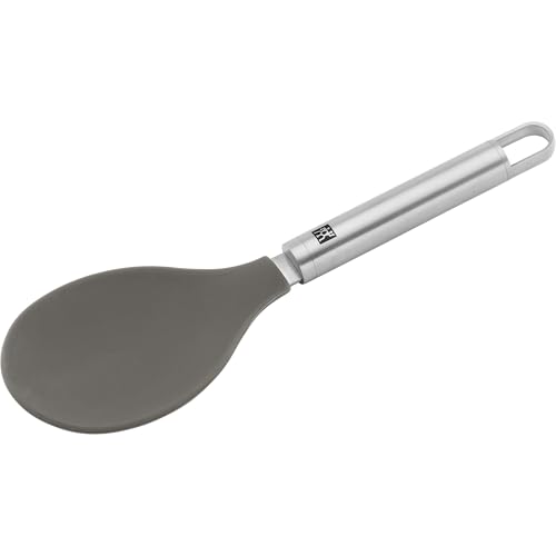 ZWILLING Pro Tool silicone rice spoon with stainless steel handle, ideal for serving rice and other dishes in the kitchen.