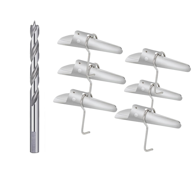 [Australia - AusPower] - Maple Syrup Tree Tapping Kit - Includes Maple Syrup Spiles and Maple Tree Tapping Drill Bit for Tap - Stainless Steel Spiles with Bucket Hook - Maple Tree Tapping Kit - Maple Syrup Supplies (6) 6 