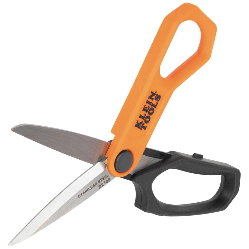 [Australia - AusPower] - Klein Tools B2109 Heavy Duty Scissors, Multipurpose Utility Shears for Cutting Fabric, Cardboard, Plastic, Metal and More, Stainless Steel, 9-Inch 