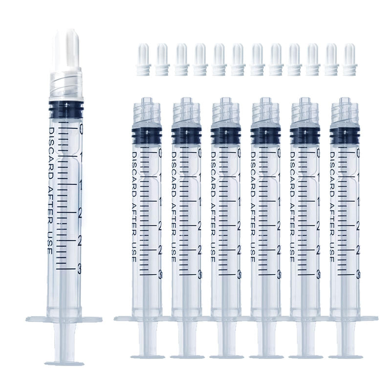 [Australia - AusPower] - 3mL Luer Lock Syringe (No Needle) - Sterile, Individually Wrapped - Pack of 30, Accurate Liquid Measurement, Leak-Proof Design 3ml 