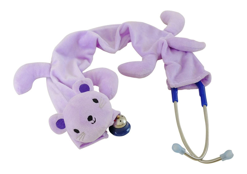 [Australia - AusPower] - Pedia Pals Cat Stethoscope Cover – Soft & Washable Pediatric Accessory for Nurses & Doctors, Fun Animal Design to Comfort Kids | Universal Fit for Standard Stethoscopes, Latex-Free & Child-Friendly Purple 